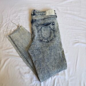 True Religion High Rise Halle Women Jeans - Acid Light Blue